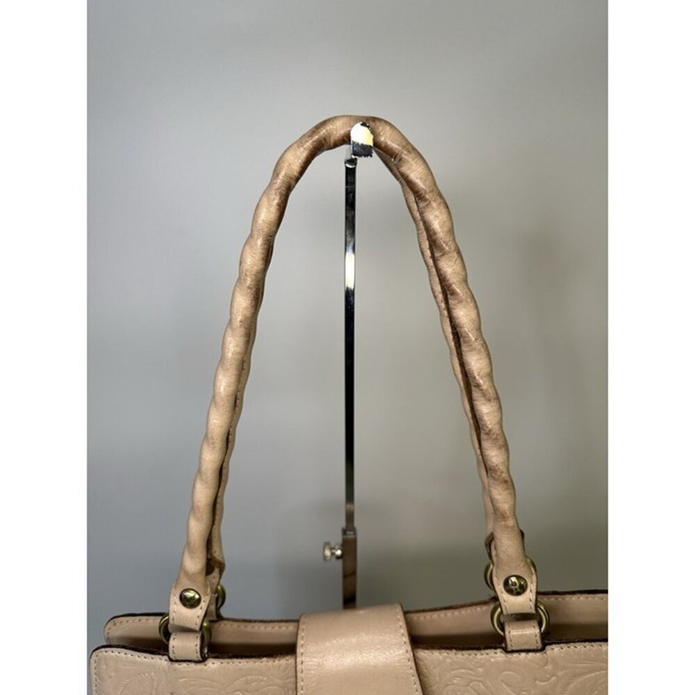 Patricia Nash Rienzo Satchel Tooled Leather Purse - Light Pink Pre-owned - Picture 3 of 12